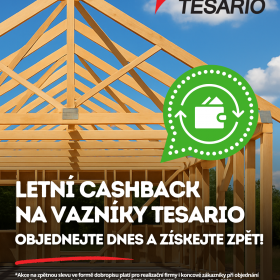 LETNÍ CASHBACK na příhradové vazníky TESARIO